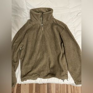 Brown grandpa quarter zip